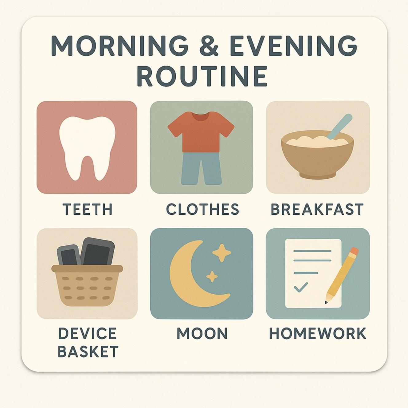 Home routines that lower anxiety (predictable mornings/evenings)